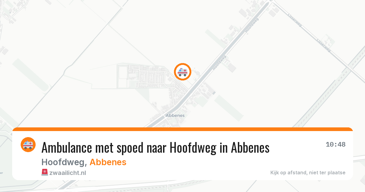 Ambulance met spoed naar Hoofdweg in Abbenes — 11 mei 2026
