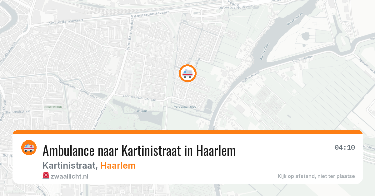 Ambulance naar Kartinistraat in Haarlem — 18 mrt 2026