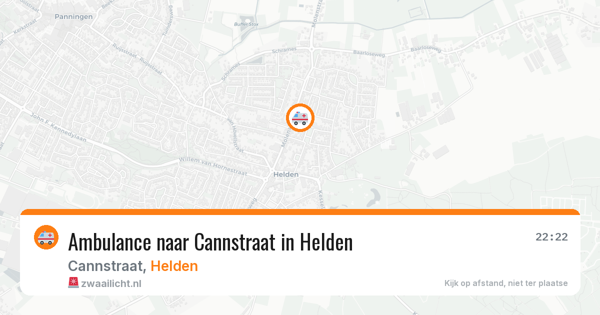 Ambulance naar Cannstraat in Helden — 31 mei 2026