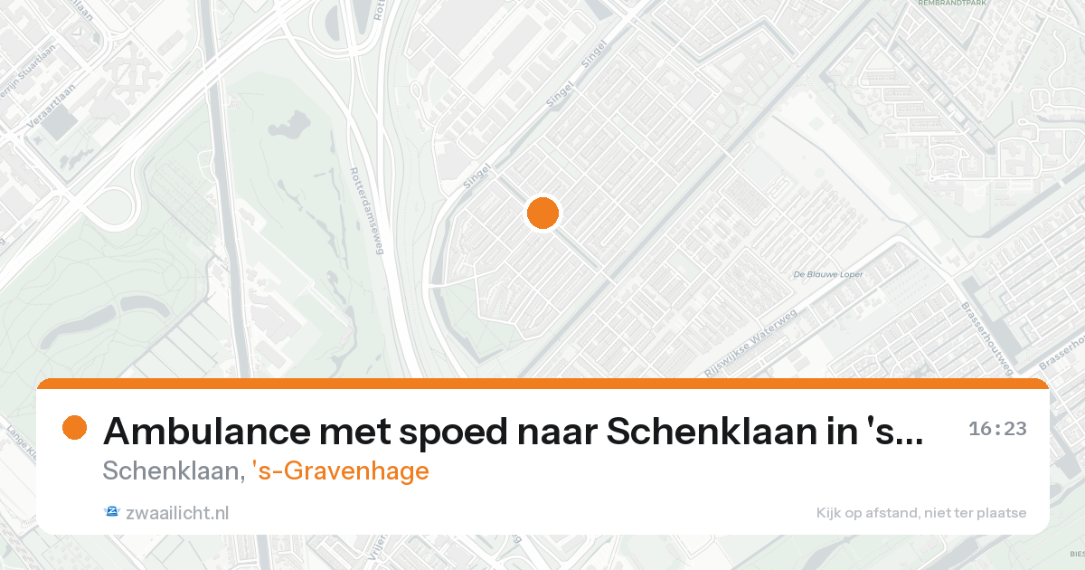 Ambulance met spoed naar Schenklaan in 's-Gravenhage — 9 mei 2026