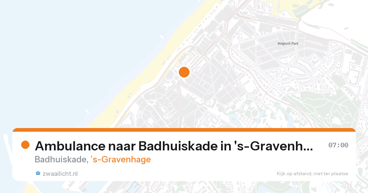 Ambulance naar Badhuiskade in 's-Gravenhage — 28 aug 2026