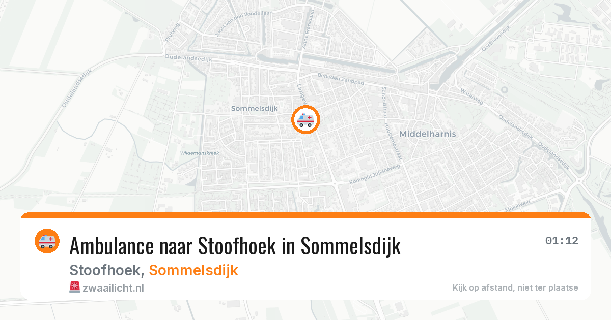 Ambulance naar Stoofhoek in Sommelsdijk — 15 mrt 2026
