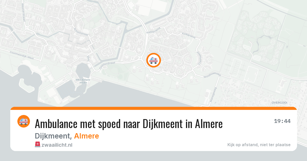 Ambulance met spoed naar Dijkmeent in Almere — 13 apr 2026