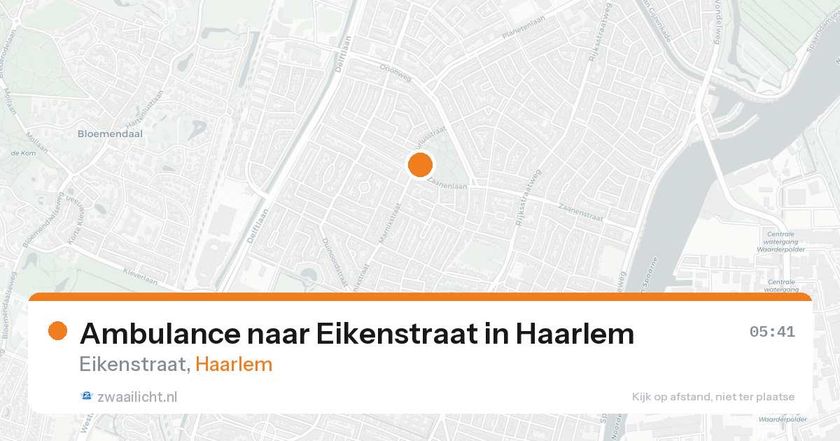 Ambulance naar Eikenstraat in Haarlem — 19 aug 2026