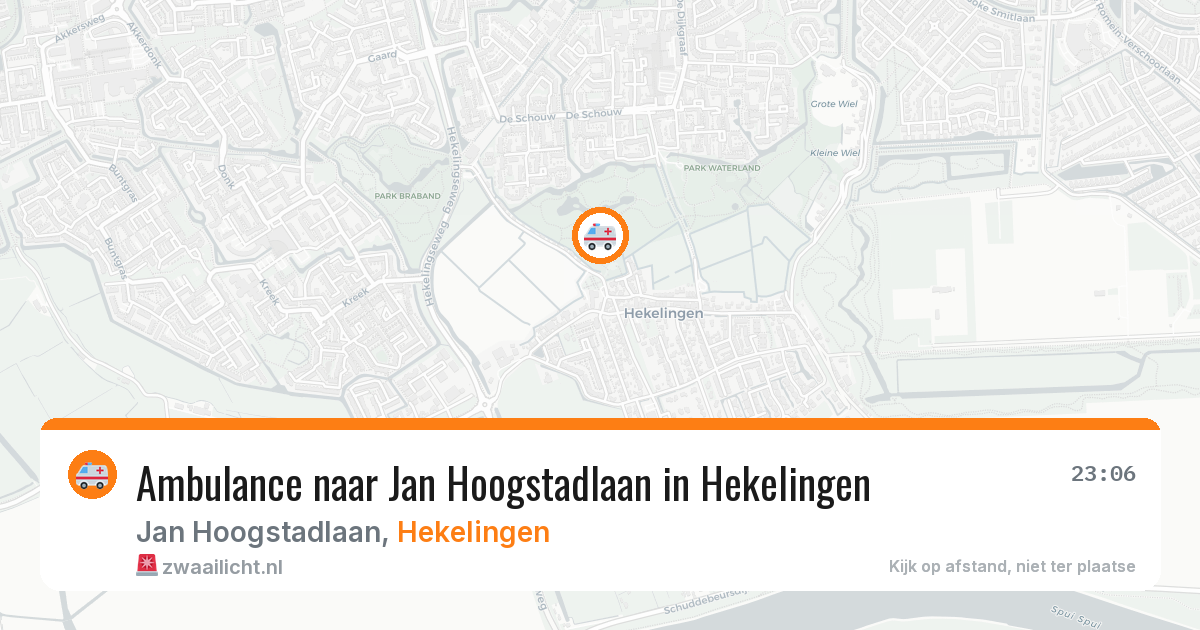 Ambulance naar Jan Hoogstadlaan in Hekelingen — 6 jul 2026