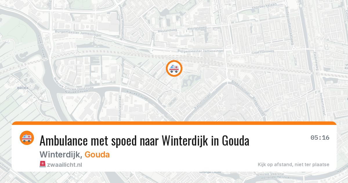 Ambulance met spoed naar Winterdijk in Gouda — 2 jun 2026