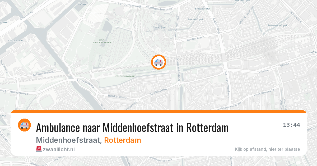 Ambulance naar Middenhoefstraat in Rotterdam — 20 mrt 2026