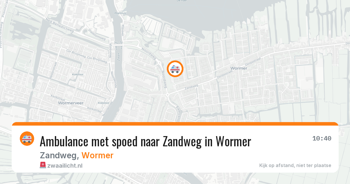Ambulance met spoed naar Zandweg in Wormer — 14 mei 2026