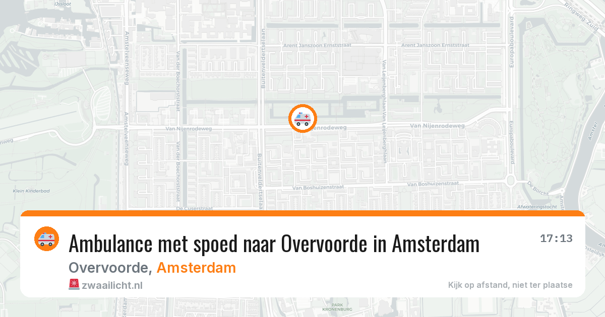 Ambulance met spoed naar Overvoorde in Amsterdam — 17 jun 2026