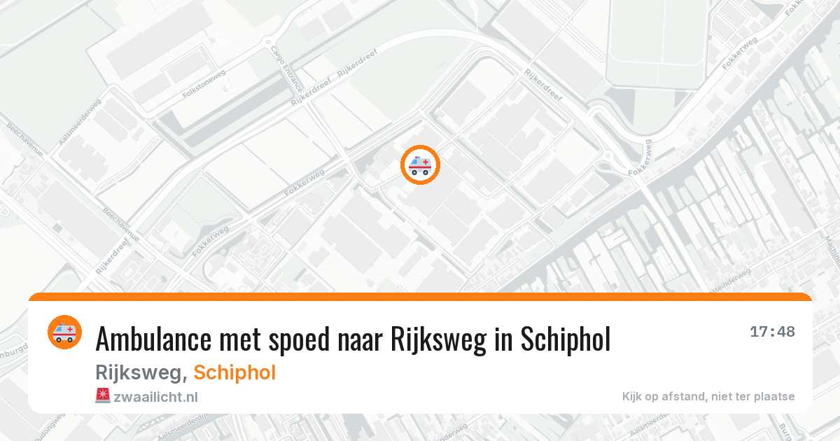 Ambulance met spoed naar Rijksweg in Schiphol — 12 apr 2026