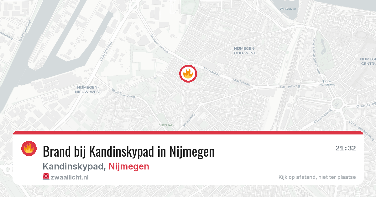 Brand bij Kandinskypad in Nijmegen — 25 jul 2026