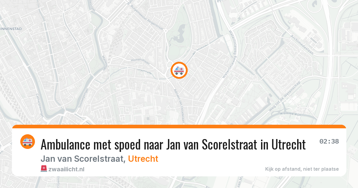 Ambulance met spoed naar Jan van Scorelstraat in Utrecht — 26 mei 2026