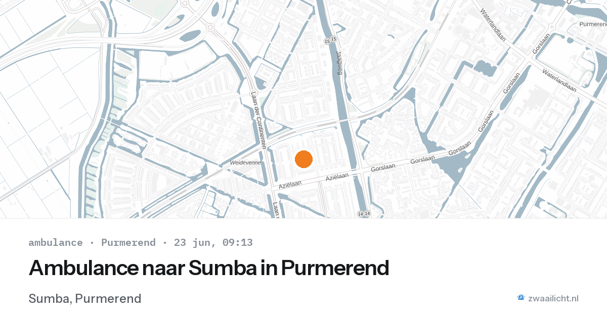 Ambulance naar Sumba in Purmerend — 23 jun 2026