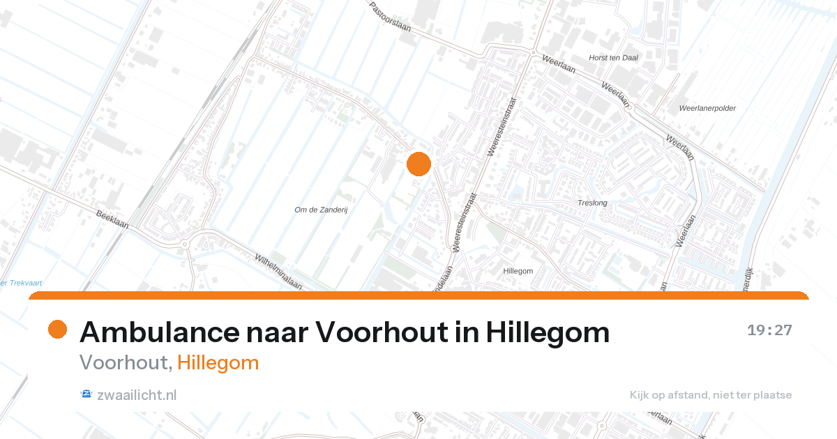 Ambulance naar Voorhout in Hillegom — 27 aug 2026
