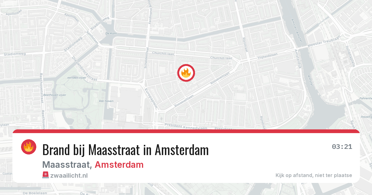 Brand bij Maasstraat in Amsterdam — 4 apr 2026