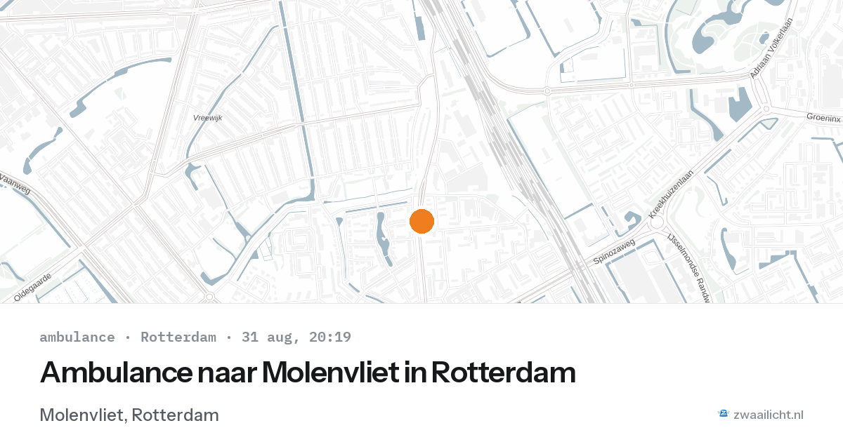 Ambulance naar Molenvliet in Rotterdam — 31 aug 2026