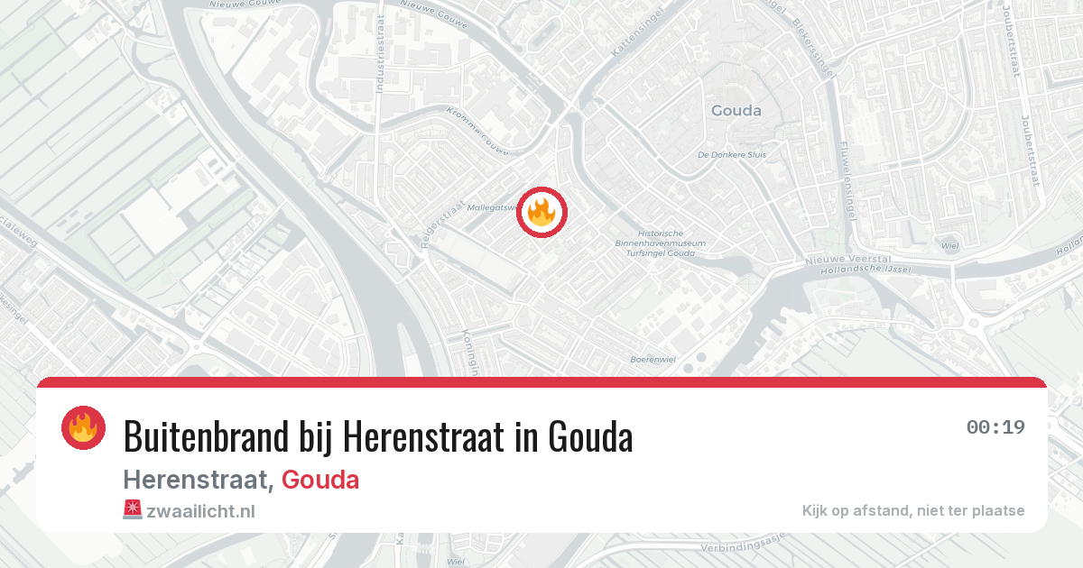 Buitenbrand bij Herenstraat in Gouda — 21 jul 2026