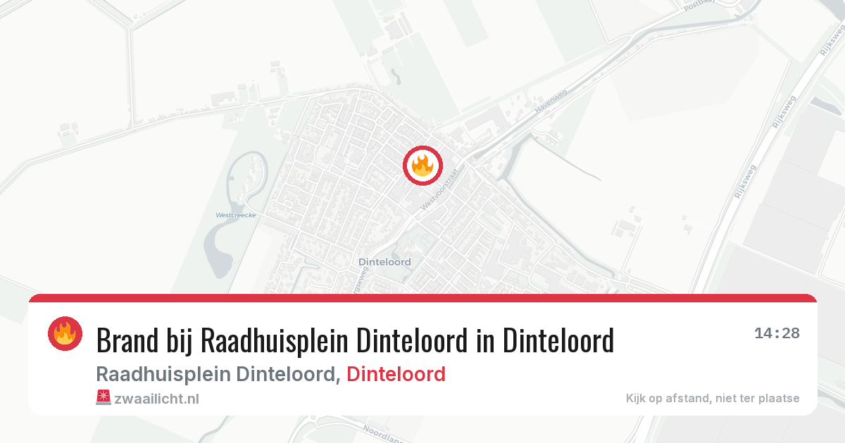 Brand bij Raadhuisplein Dinteloord in Dinteloord — 2 mei 2026