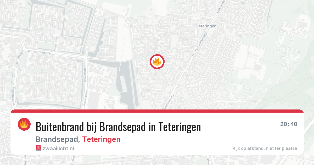 Buitenbrand bij Brandsepad in Teteringen — 30 mrt 2026
