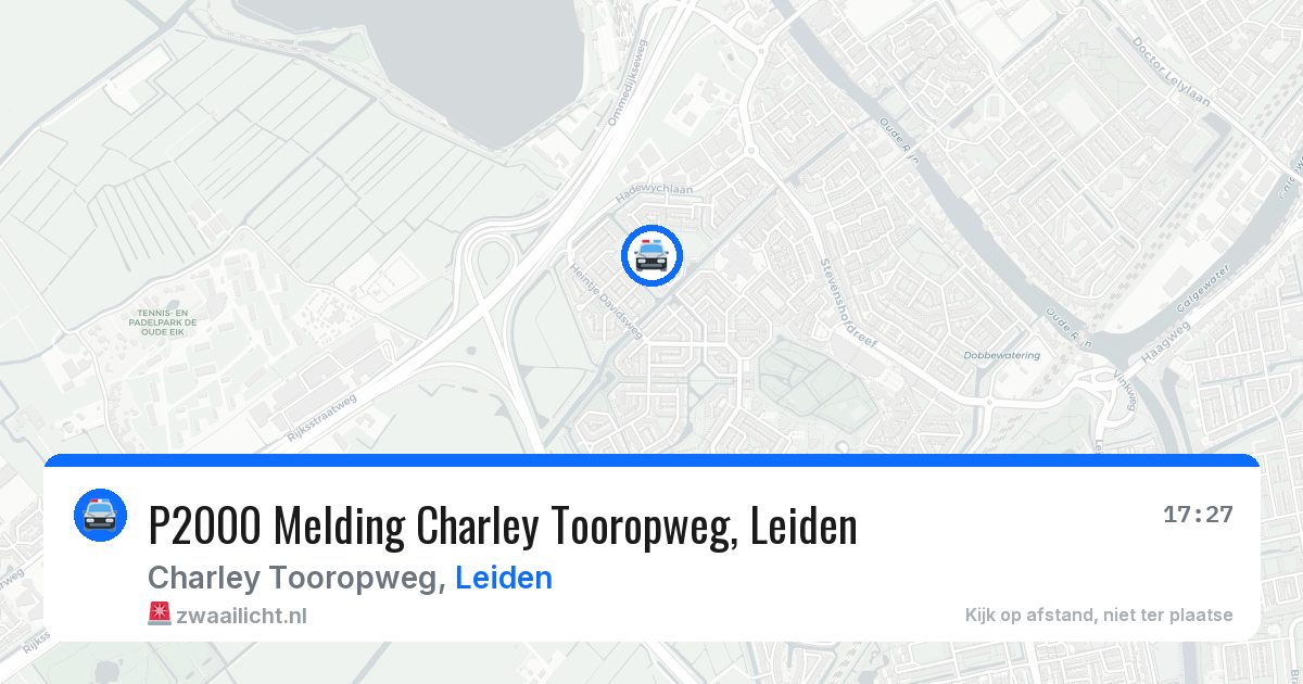 P2000 Melding Charley Tooropweg, Leiden — 3 jul 2026