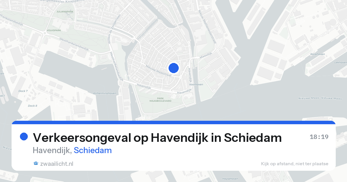 Verkeersongeval op Havendijk in Schiedam — 25 mei 2026