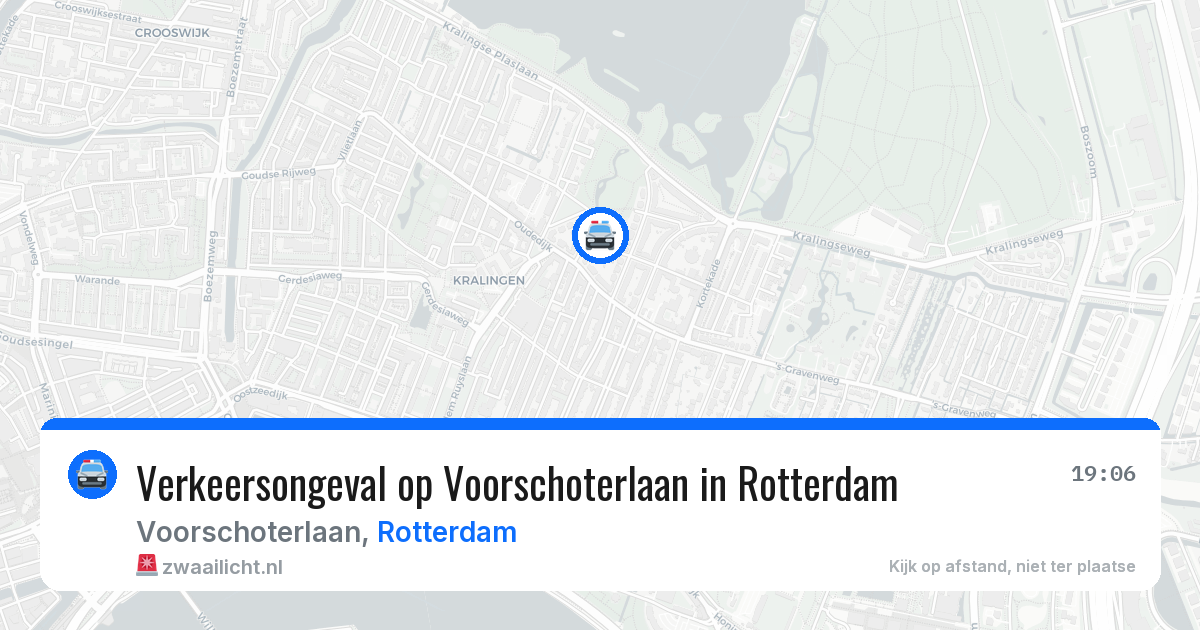 Verkeersongeval op Voorschoterlaan in Rotterdam — 23 mrt 2026