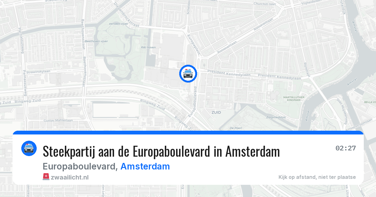 Steekpartij aan de Europaboulevard in Amsterdam — 9 jul 2026