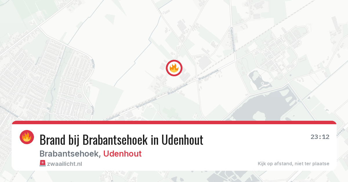 Brand bij Brabantsehoek in Udenhout — 5 mei 2026