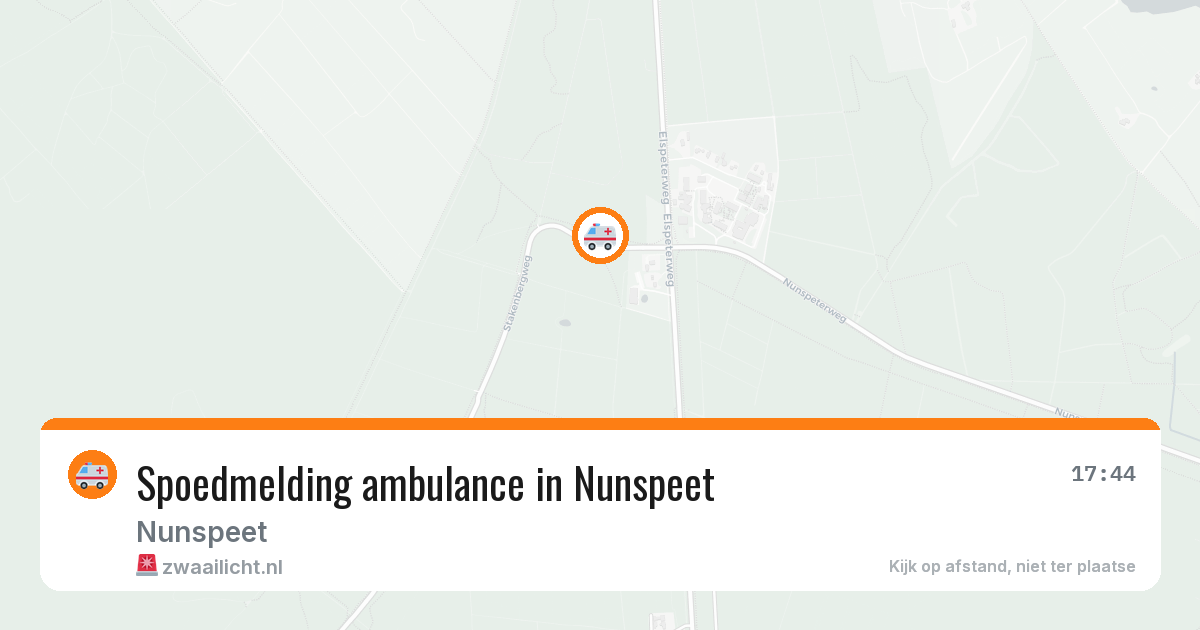 Spoedmelding ambulance in Nunspeet — 14 aug 2026