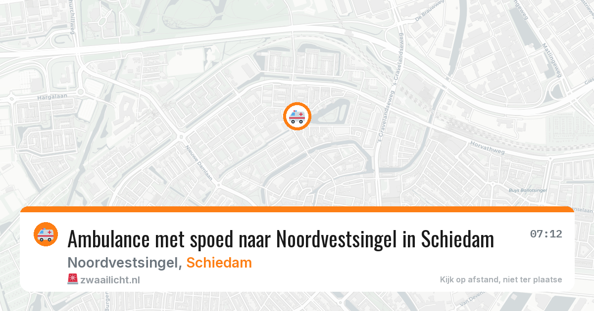 Ambulance met spoed naar Noordvestsingel in Schiedam — 31 mrt 2026