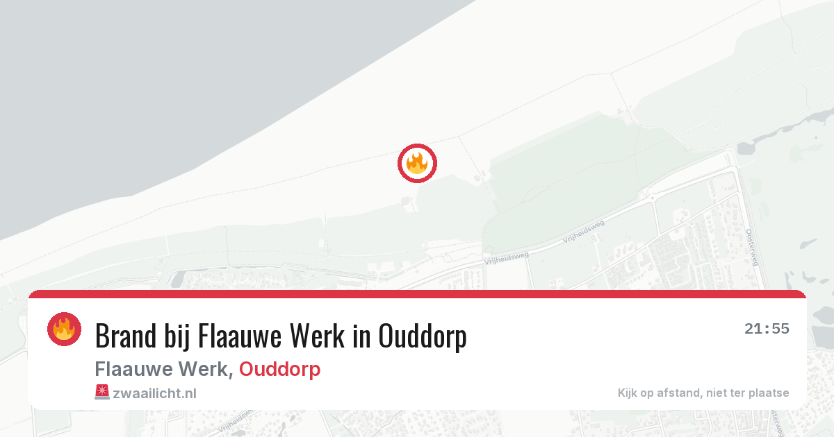 Brand bij Flaauwe Werk in Ouddorp — 22 jun 2026