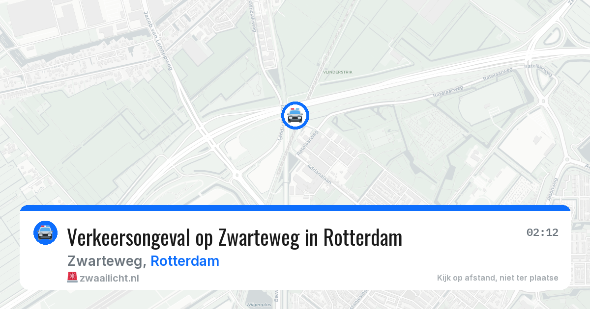 Verkeersongeval op Zwarteweg in Rotterdam — 25 apr 2026