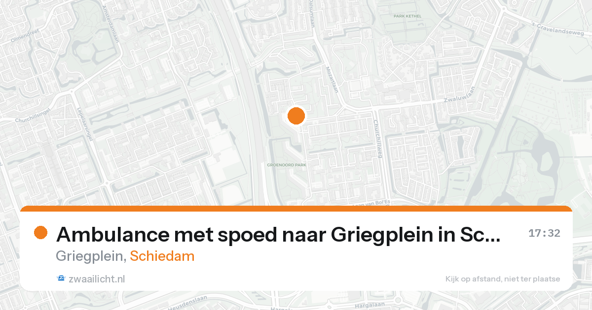 Ambulance met spoed naar Griegplein in Schiedam — 22 aug 2026