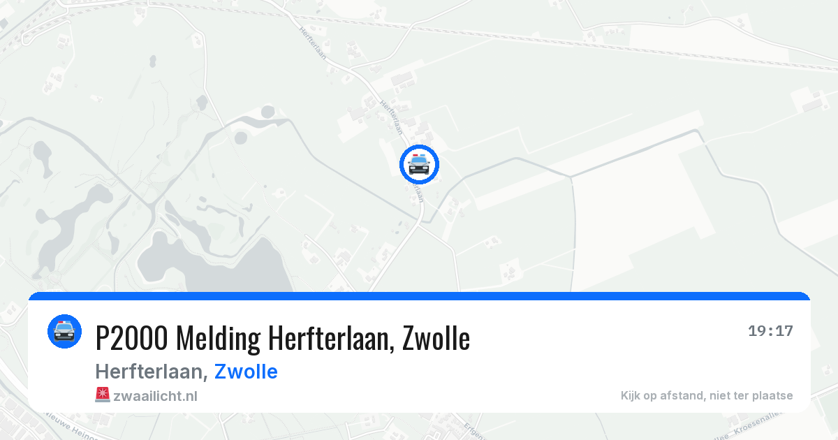 P2000 Melding Herfterlaan, Zwolle — 16 mrt 2026