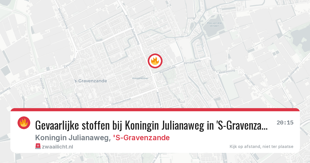 Gevaarlijke stoffen bij Koningin Julianaweg in 'S-Gravenzande — 22 jul 2026