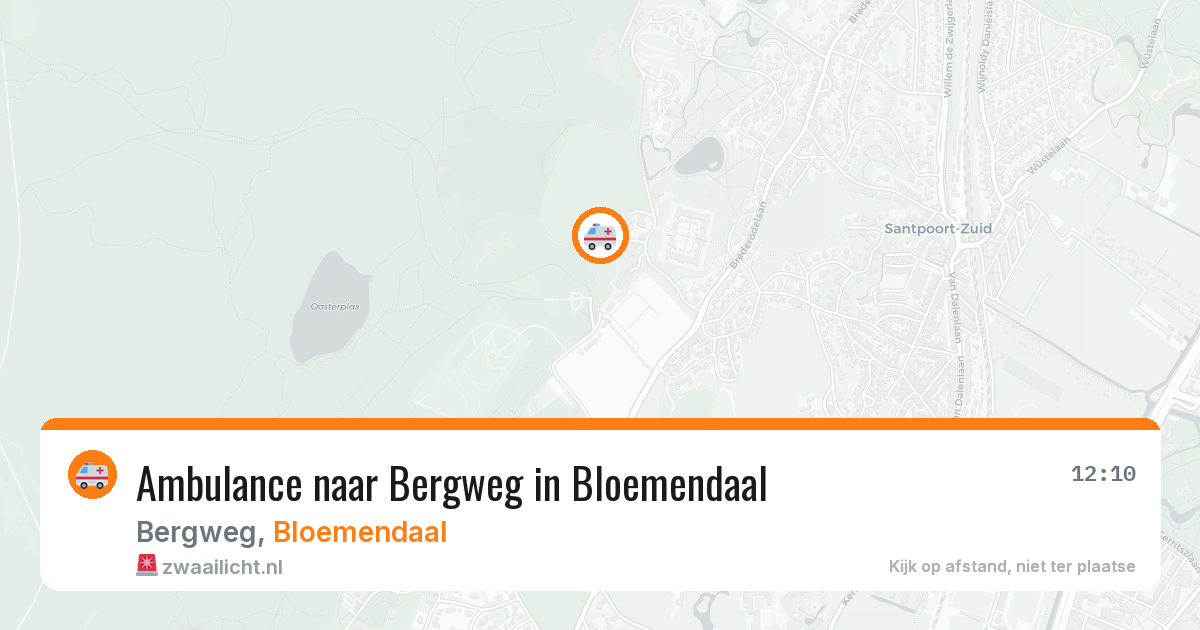Ambulance naar Bergweg in Bloemendaal — 25 mei 2026