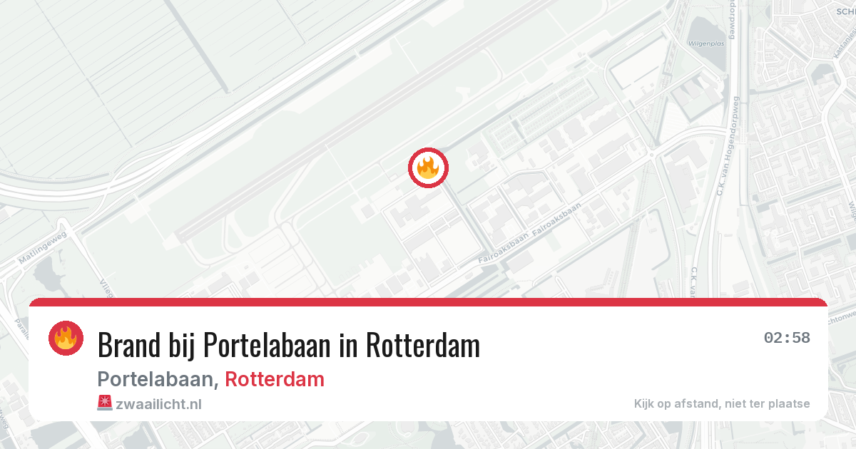 Brand bij Portelabaan in Rotterdam — 24 jul 2026