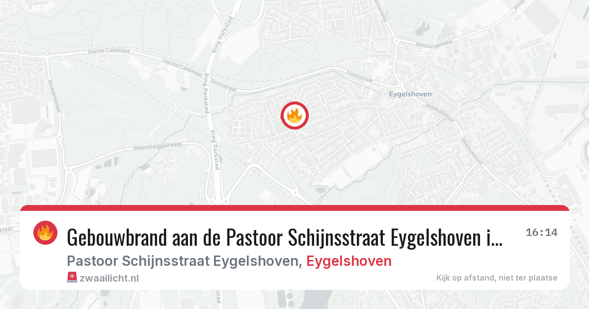 Gebouwbrand aan de Pastoor Schijnsstraat Eygelshoven in Eygelshoven — 21 jul 2026