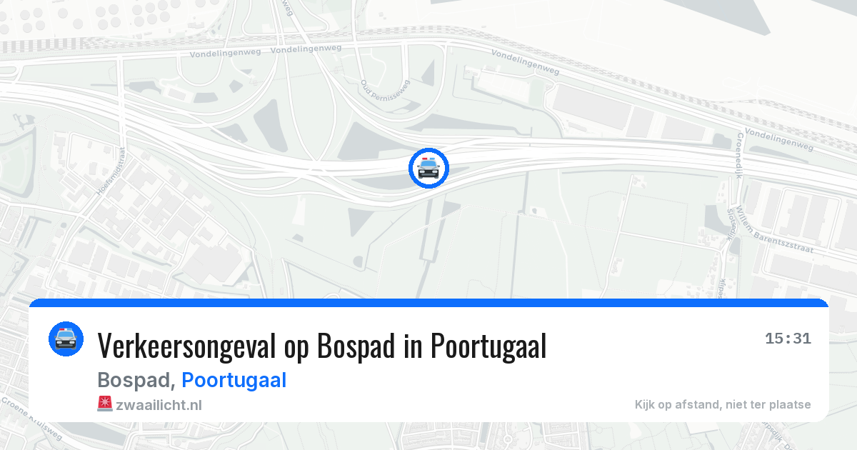 Verkeersongeval op Bospad in Poortugaal — 22 mei 2026