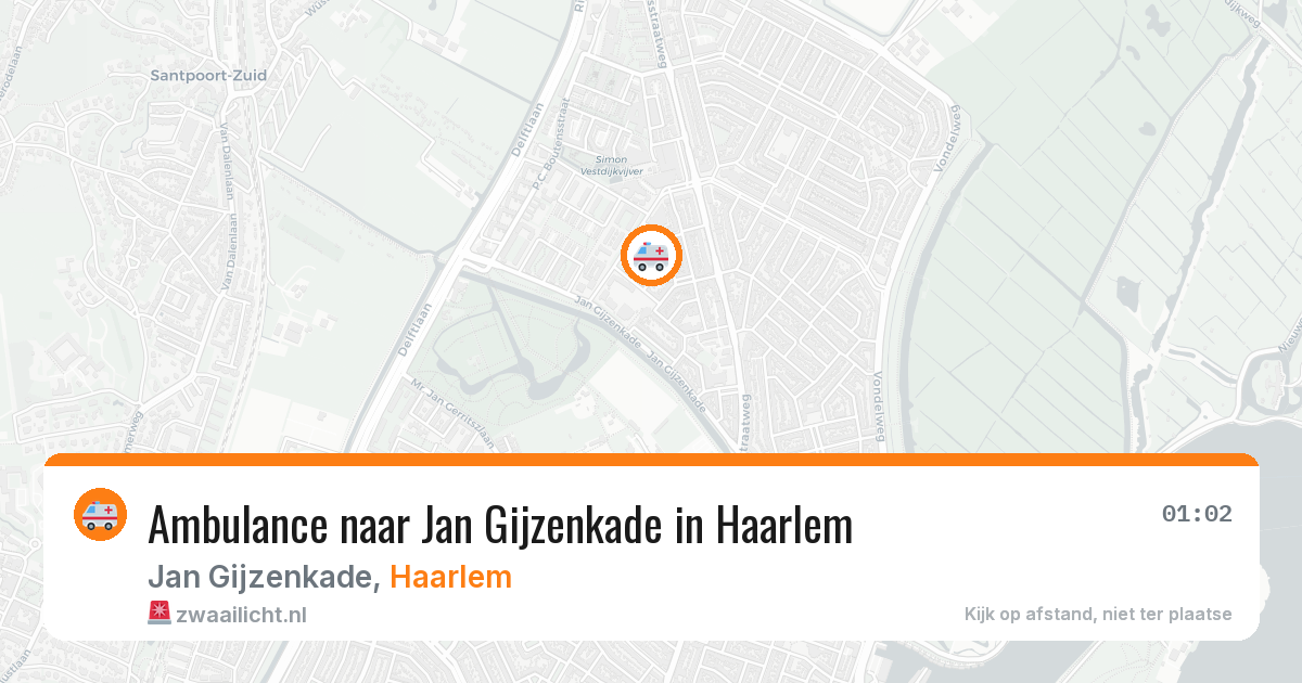 Ambulance naar Jan Gijzenkade in Haarlem — 8 mei 2026