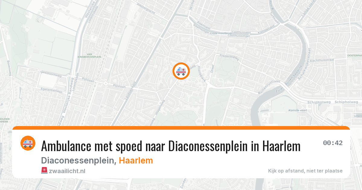 Ambulance met spoed naar Diaconessenplein in Haarlem — 10 aug 2026