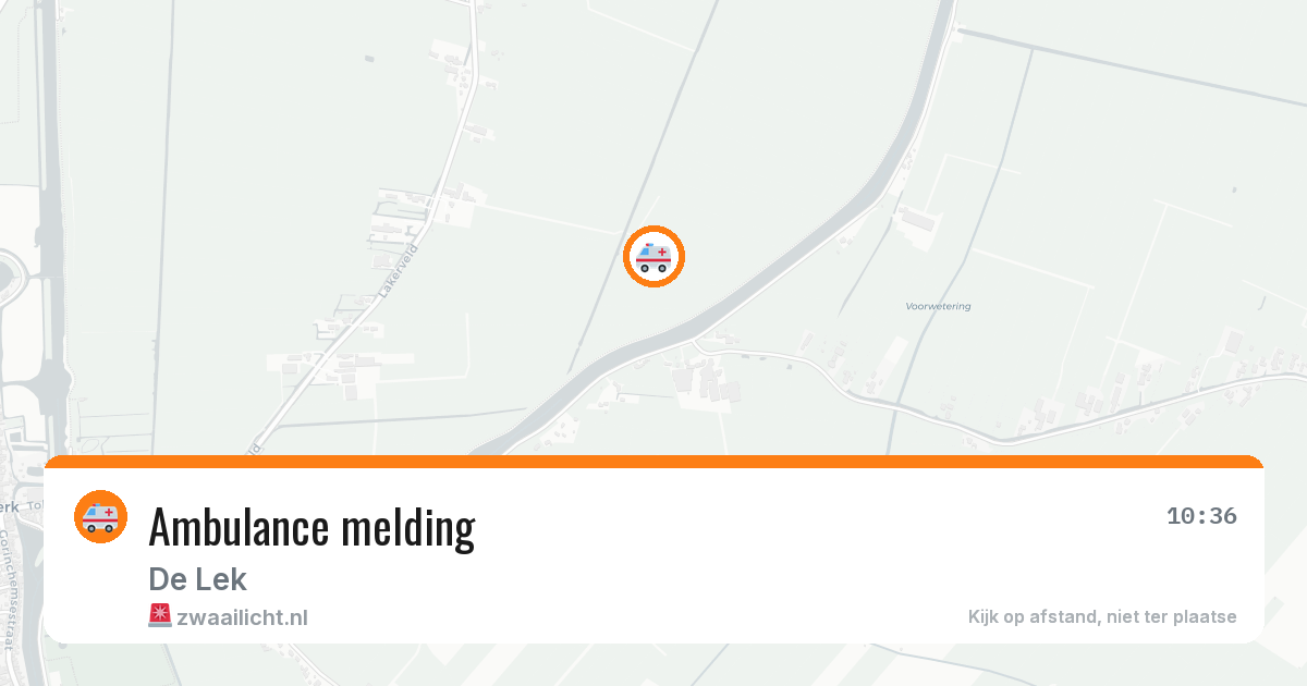 Ambulance melding — 6 jul 2026