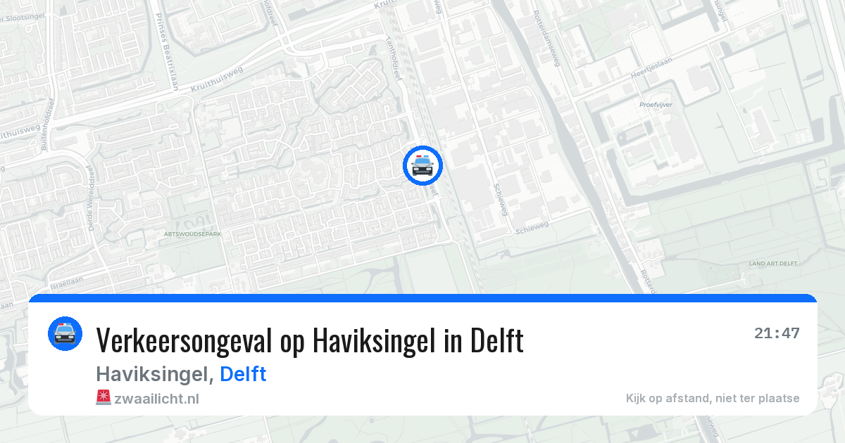 Verkeersongeval op Haviksingel in Delft — 29 jun 2026