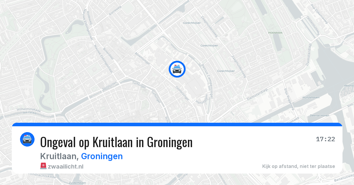 Ongeval op Kruitlaan in Groningen — 15 mrt 2026