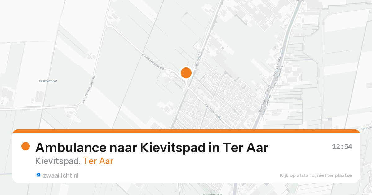 Ambulance naar Kievitspad in Ter Aar — 15 aug 2026