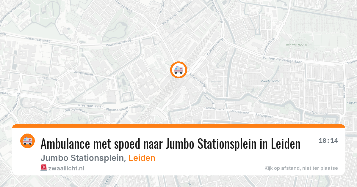 Ambulance met spoed naar Jumbo Stationsplein in Leiden — 2 feb 2026