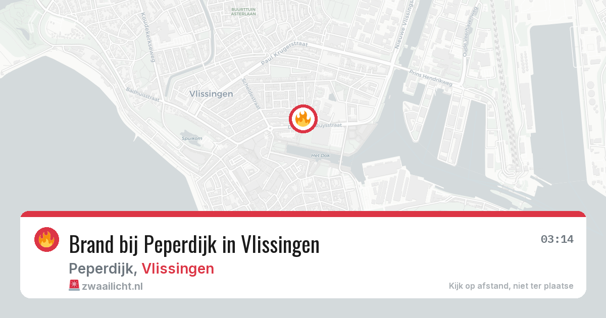 Brand bij Peperdijk in Vlissingen — 9 aug 2026