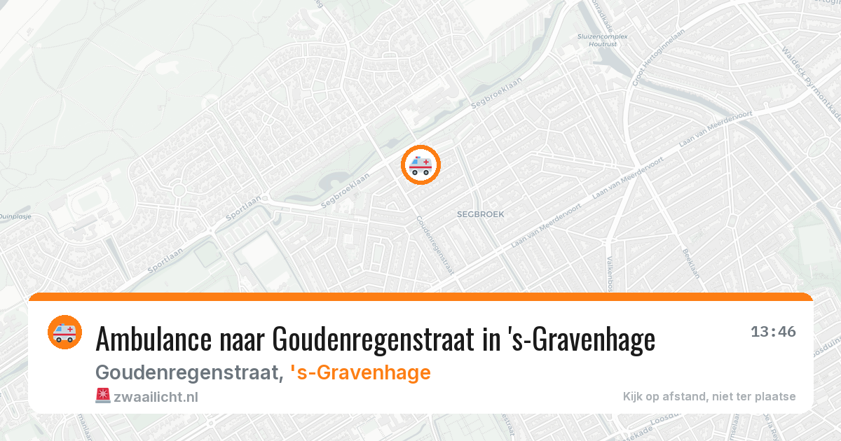 Ambulance naar Goudenregenstraat in 's-Gravenhage — 7 jun 2026