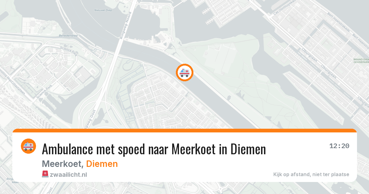 Ambulance met spoed naar Meerkoet in Diemen — 13 mei 2026