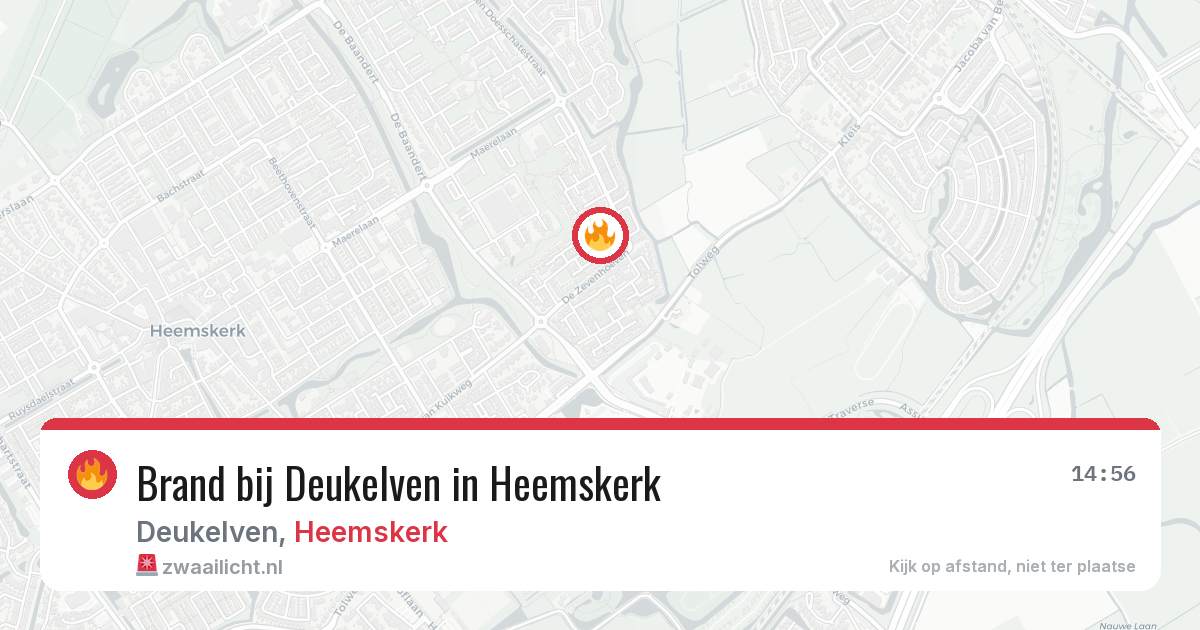 Brand bij Deukelven in Heemskerk — 1 apr 2026